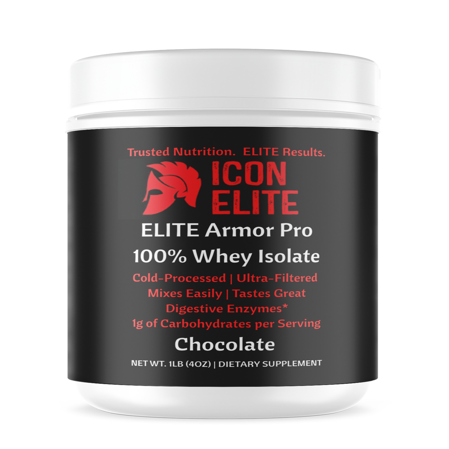 ELITE Armor Pro 100% Whey Isolate Chocolate - 1LB