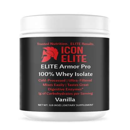 ELITE Armor Pro 100% Whey Isolate Vanilla - 1Lb
