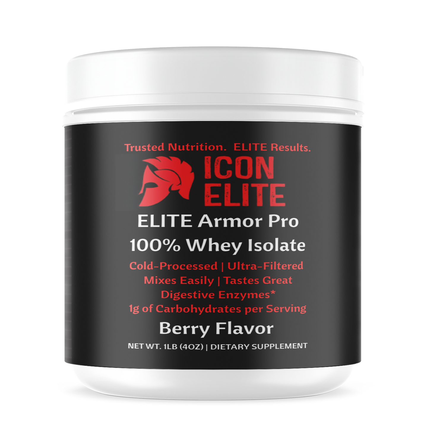 ELITE Armor Pro 100% Whey Isolate Berry Flavor - 1LB