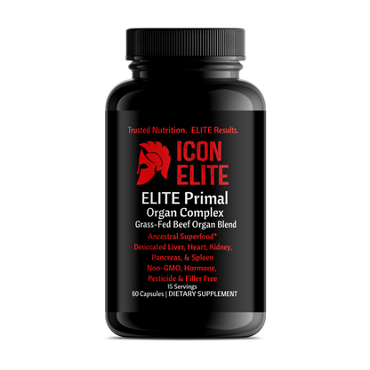 “ELITE Primal Organ Complex grass-fed beef organ supplement capsules”