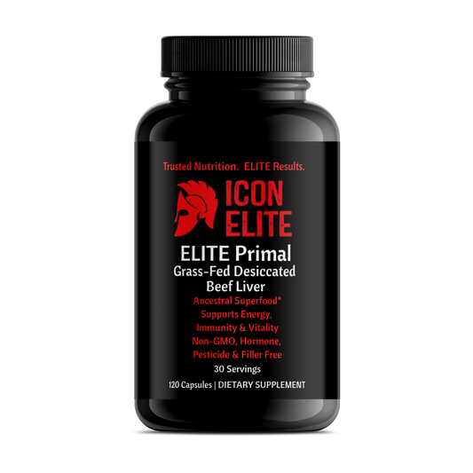 “ELITE Primal grass-fed desiccated beef liver capsules”