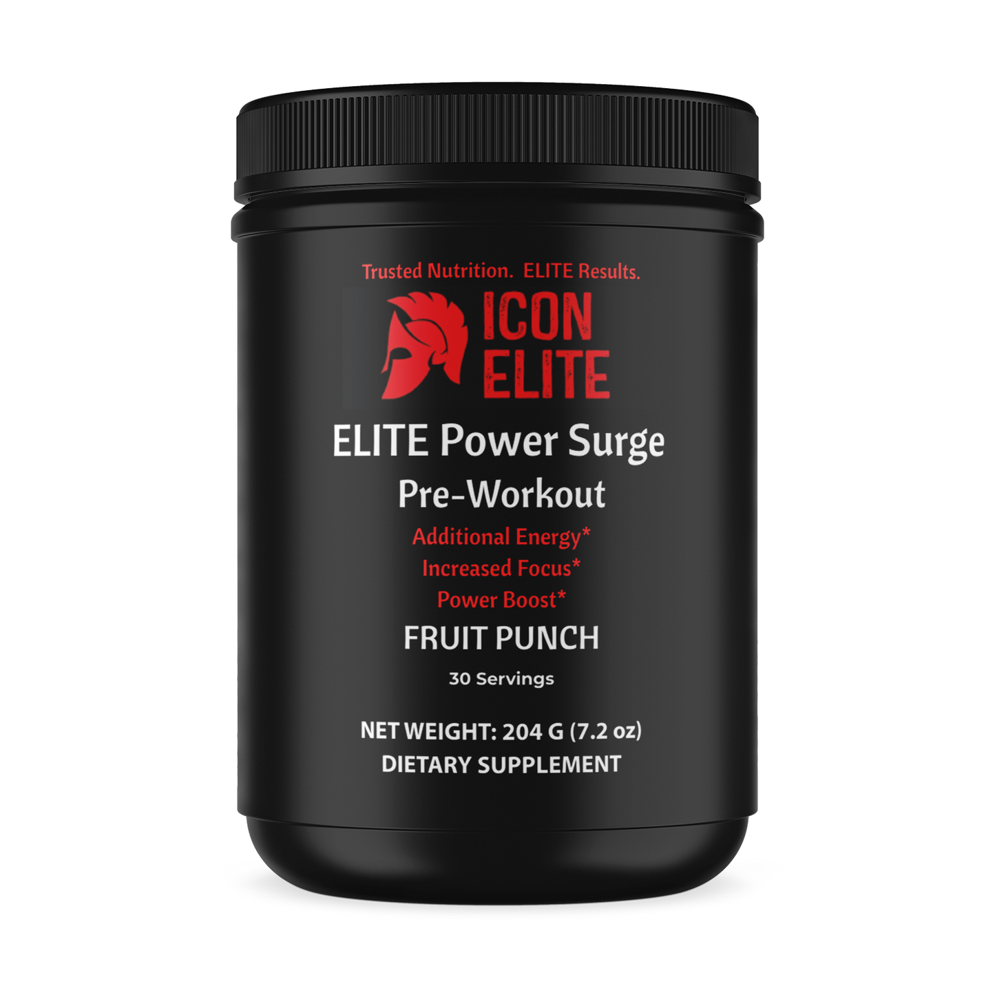 ELITE Power Surge pre-workout powder Fruit Punch