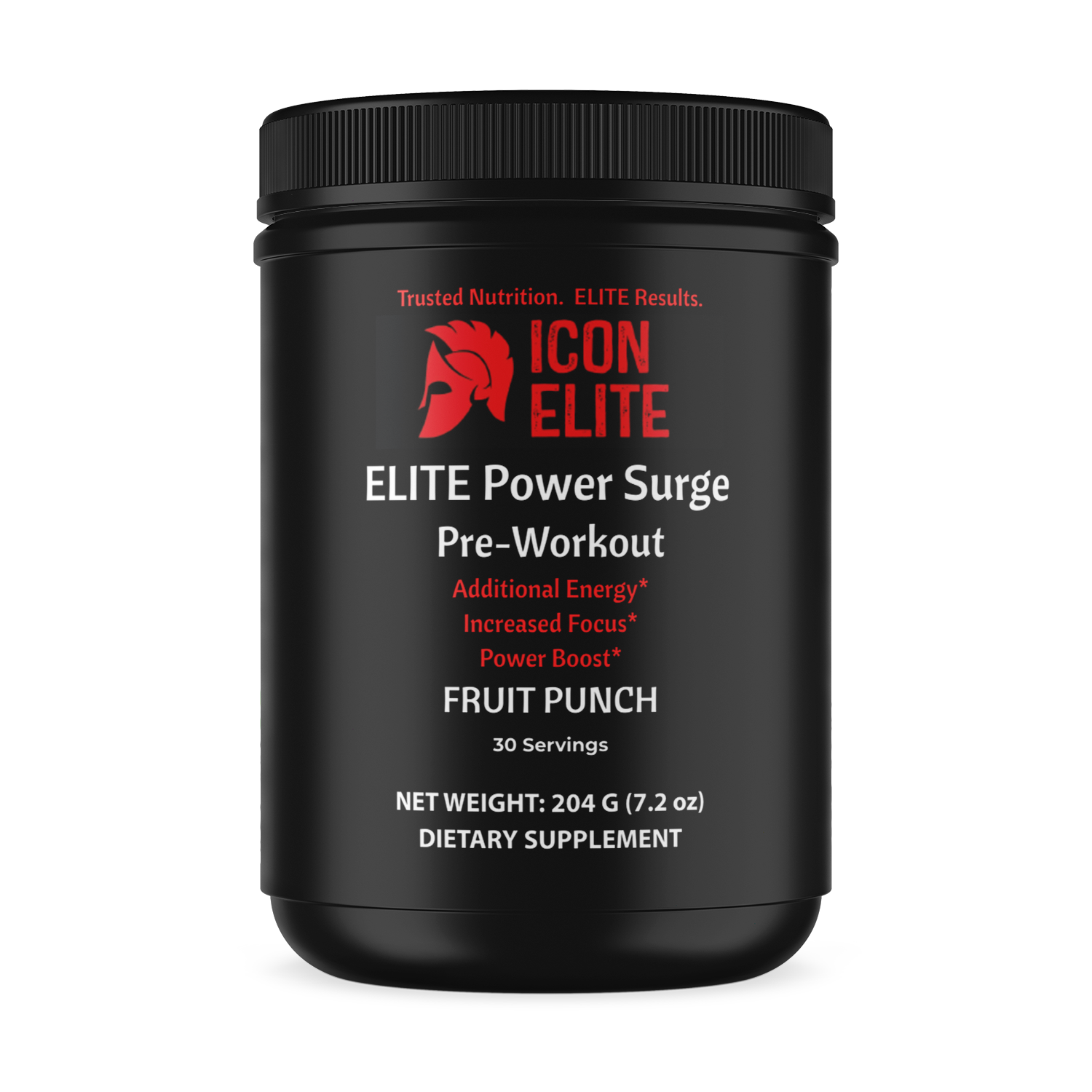 ELITE Power Surge pre-workout powder Fruit Punch