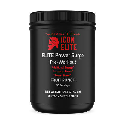 ELITE Power Surge pre-workout powder Fruit Punch