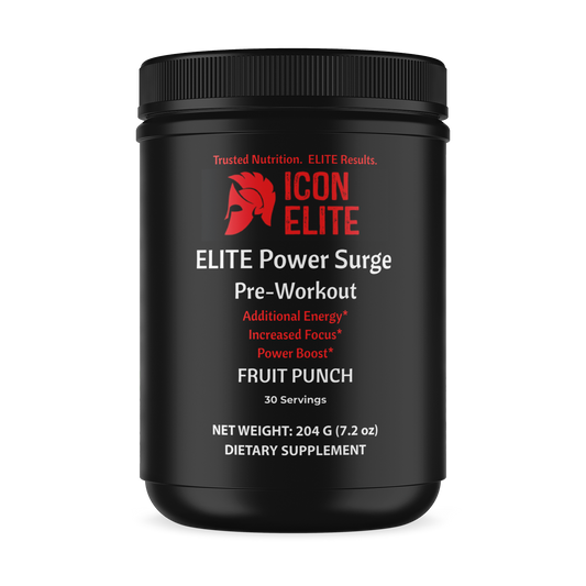 ELITE Power Surge pre-workout powder Fruit Punch