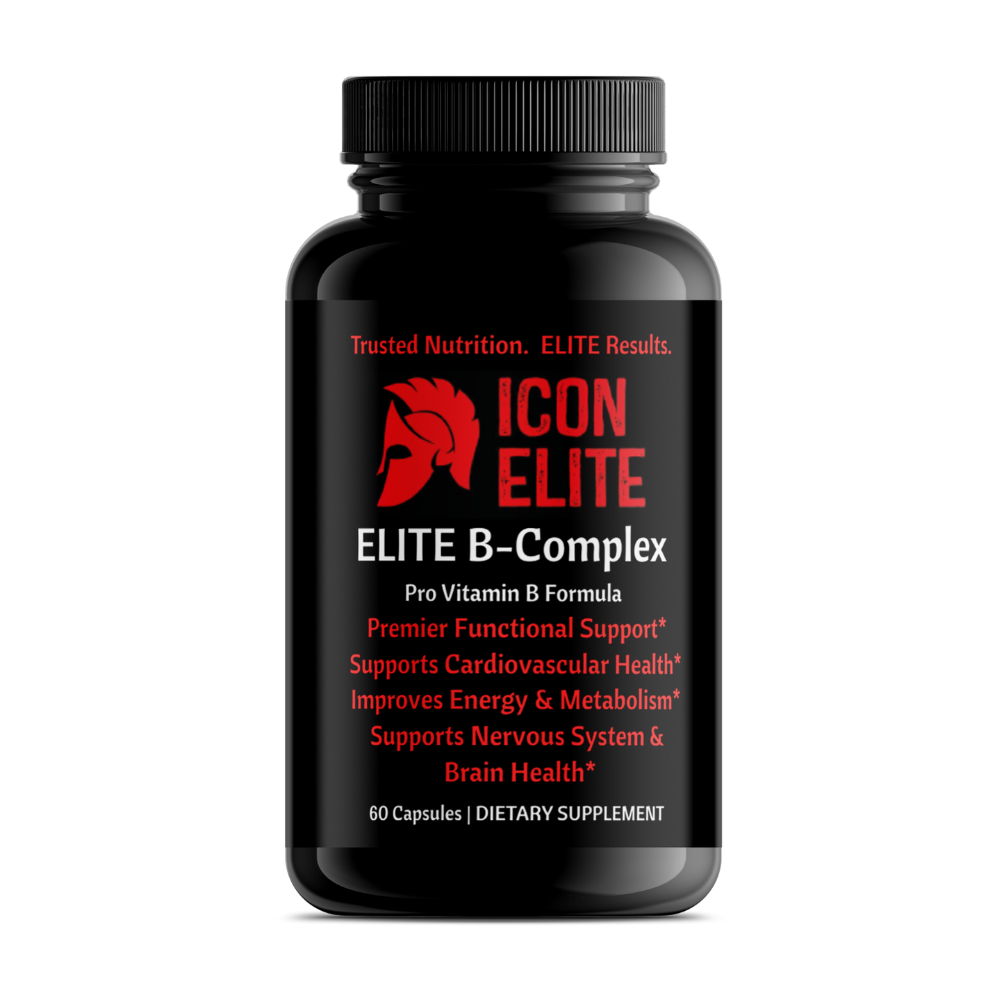 “ELITE B-Complex complete B vitamin supplement capsules”