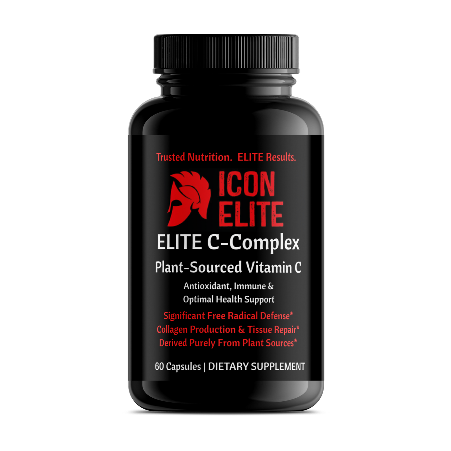 “ELITE C-Complex plant-sourced vitamin C capsules”