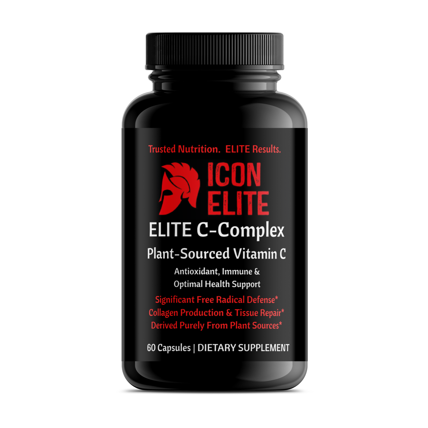 “ELITE C-Complex plant-sourced vitamin C capsules”
