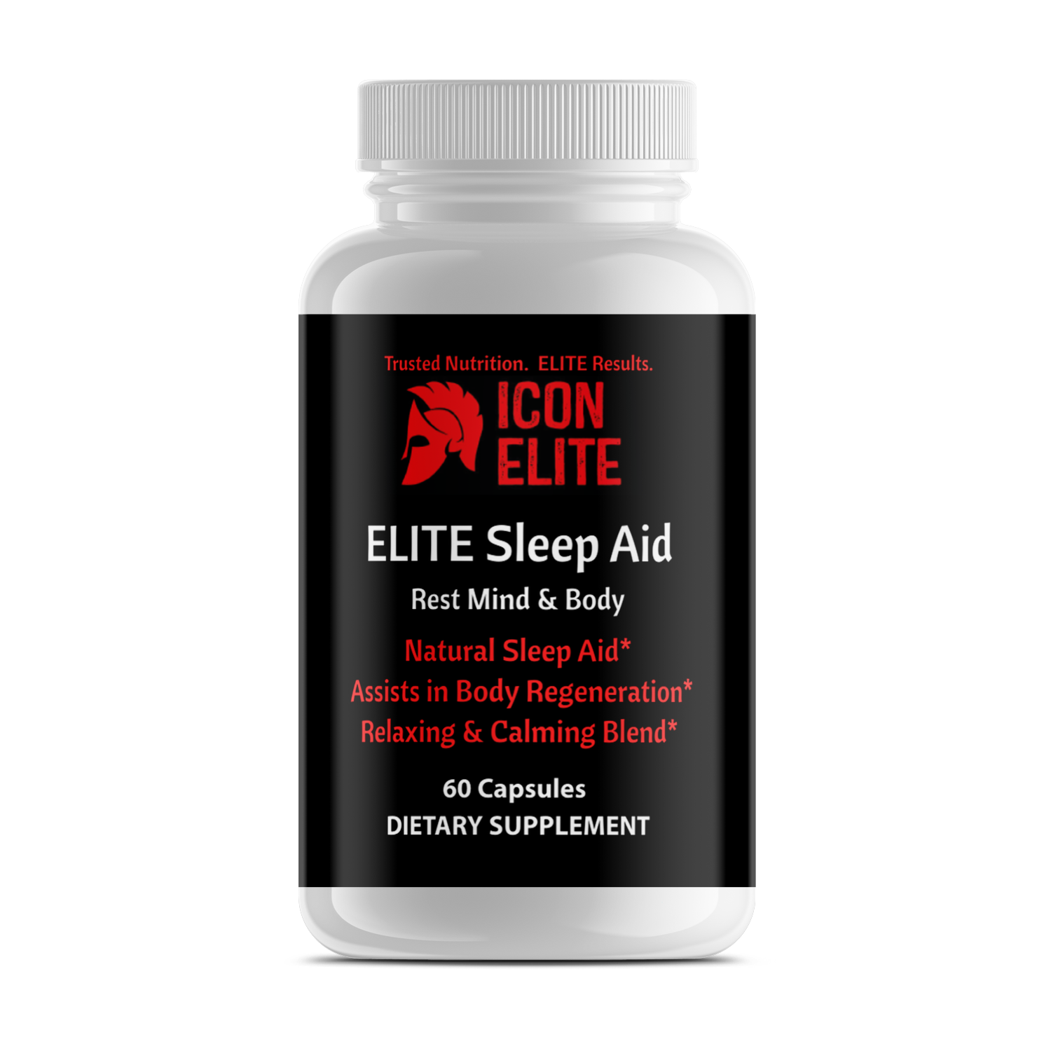 “ELITE Sleep Aid natural sleep and relaxation supplement capsules”