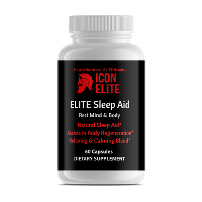 “ELITE Sleep Aid natural sleep and relaxation supplement capsules”