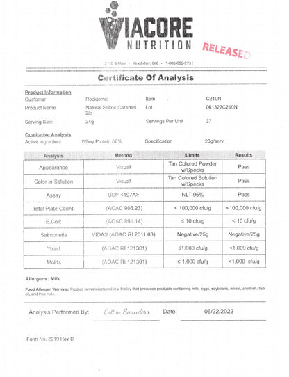 ELITE Armor Whey PRO - 2lb Whey Natural Salted Caramel – 24g Protein & 28 Servings