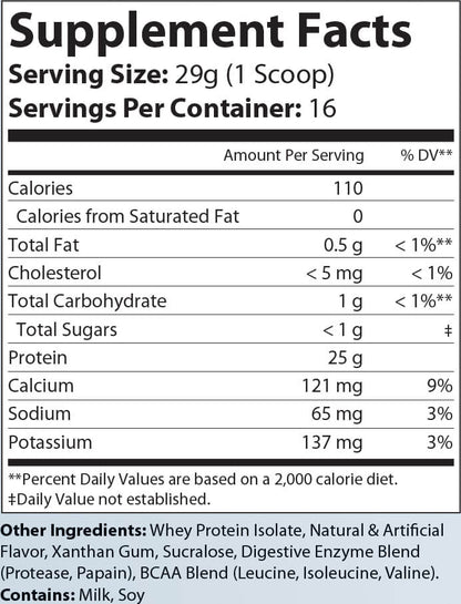 ELITE Armor Pro 100% Whey Isolate Vanilla - 1Lb