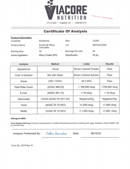 ELITE ARMOR Whey PRO - 2LB Chocolate Milkshake - 25g Protein & 28 Servings