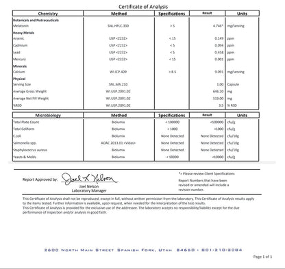 “ELITE Sleep Aid natural sleep and relaxation supplement capsules”